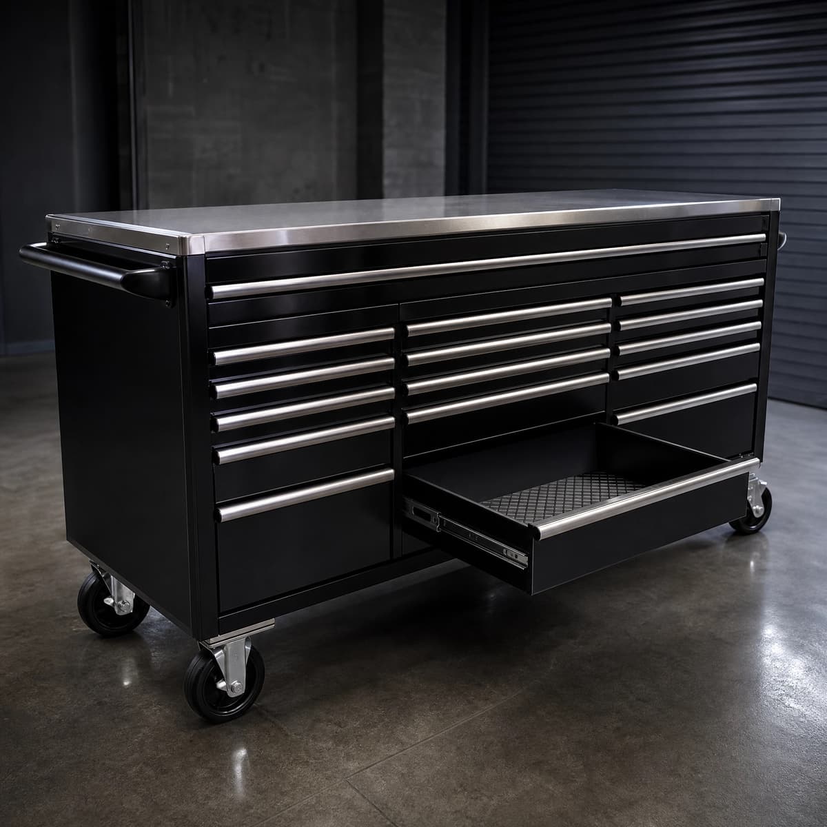 56 in. 11-Drawer Industrial Roller Cabinet