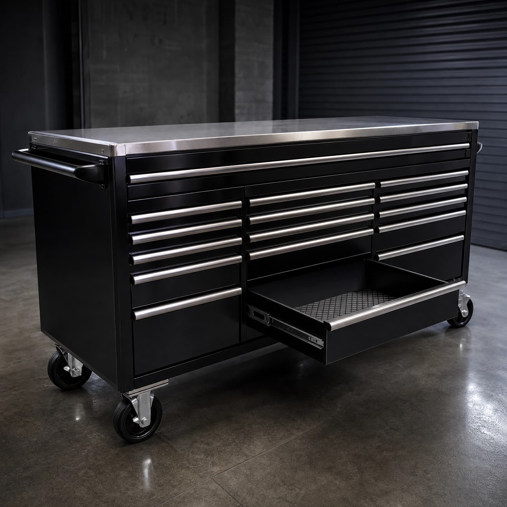 56 in. 11-Drawer Industrial Roller Cabinet