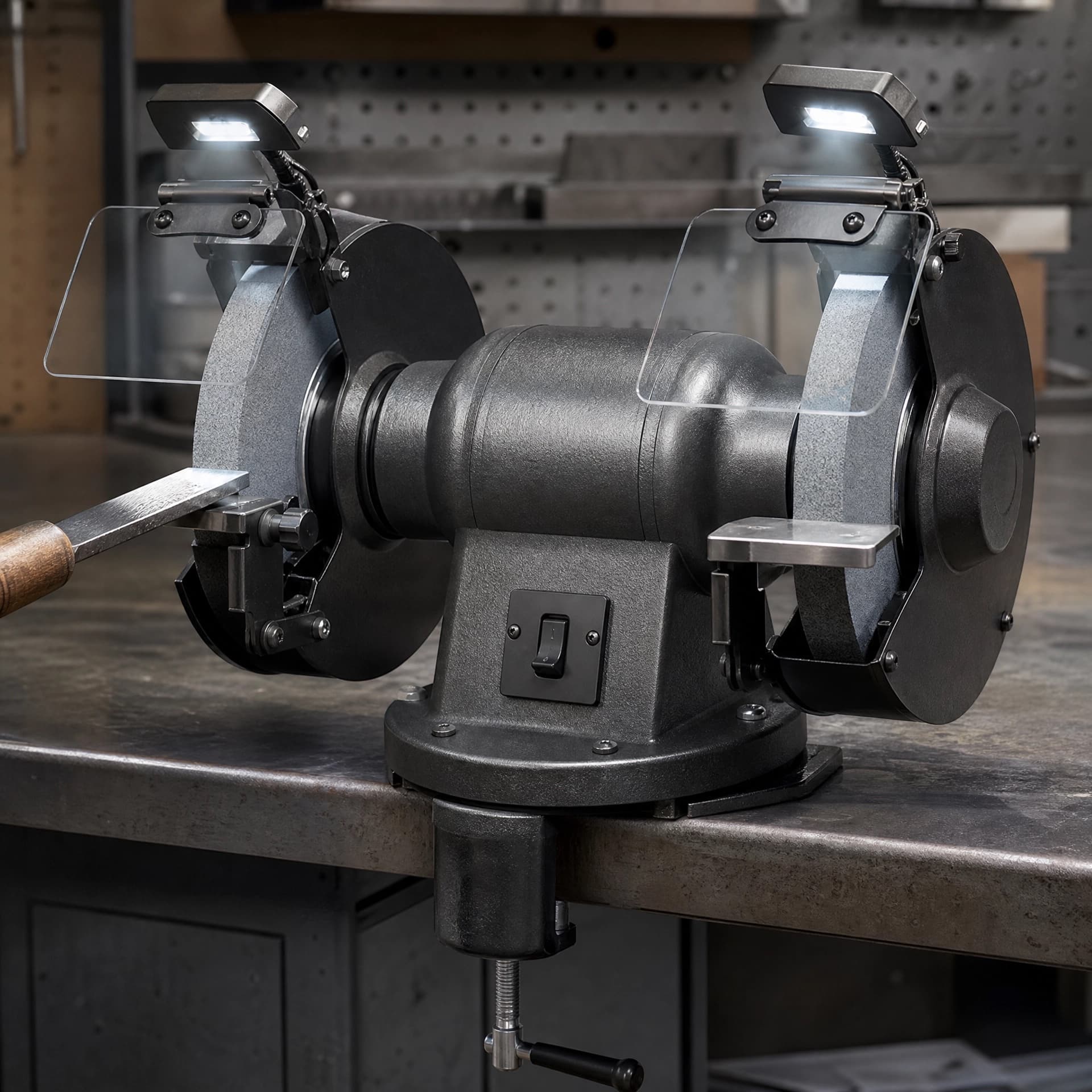 8 in. Bench Grinder with LED Worklight