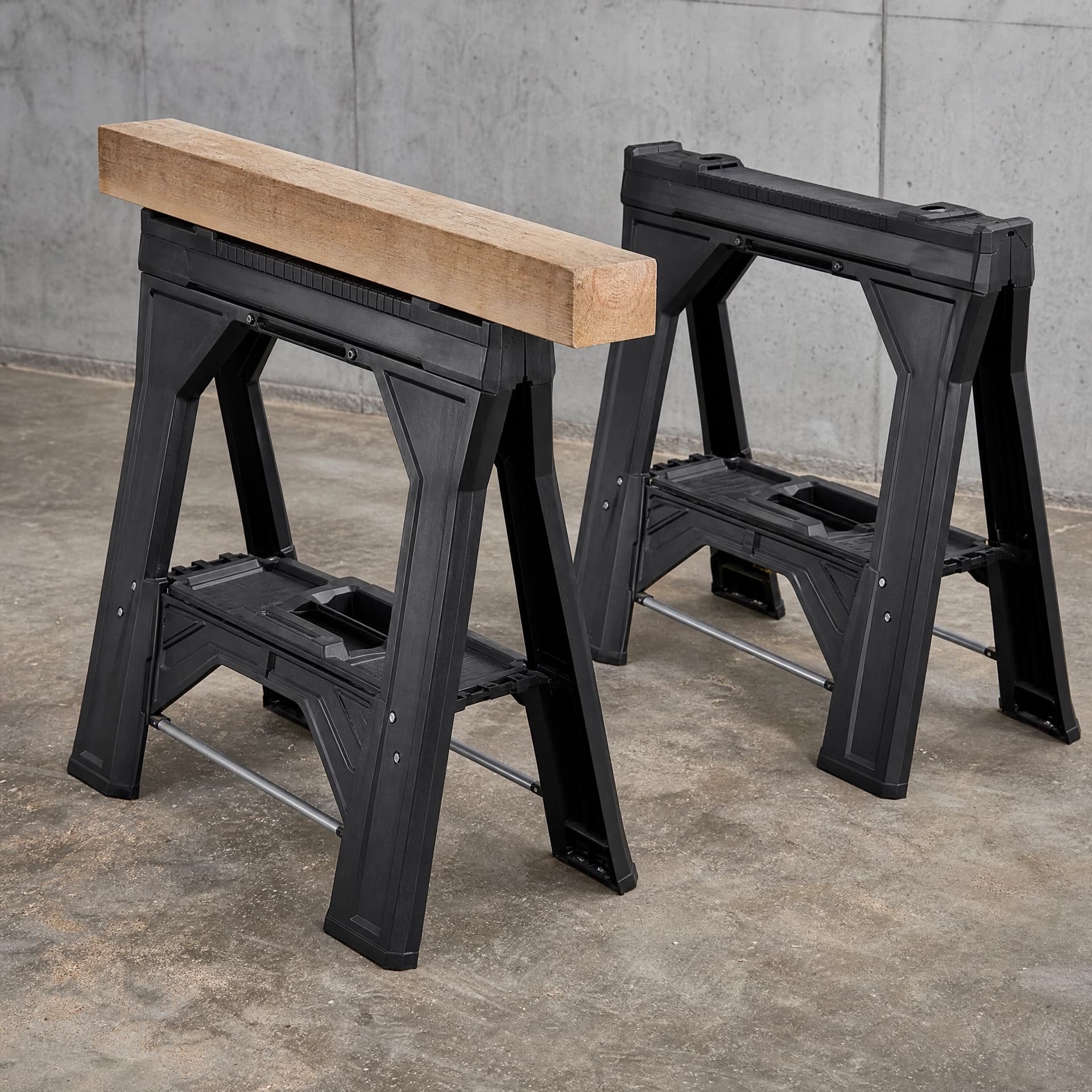 Heavy-Duty Sawhorse Pair